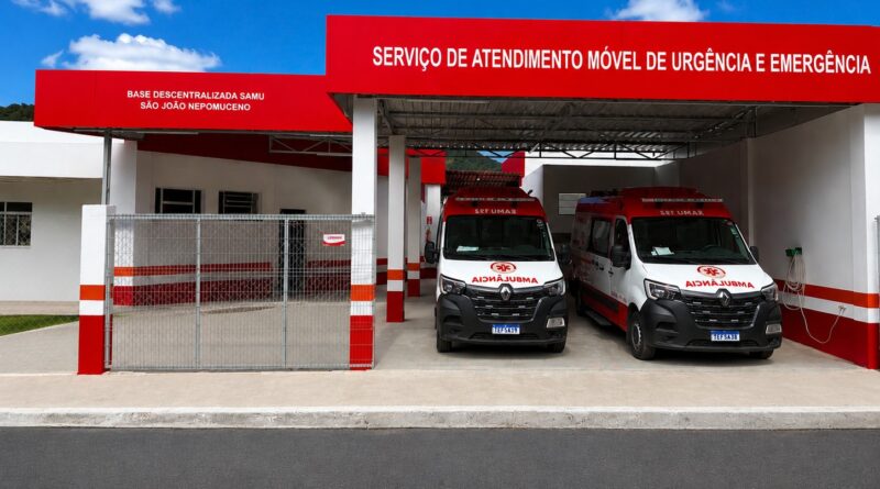 Equipe a postos, “UTI Móvel” com “chave na ignição”: Implantada a nova base do SAMU em São João Nepomuceno, contemplando a microrregião