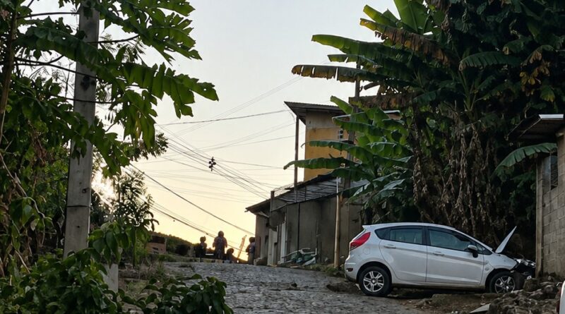 Veículo colide contra árvore em Bicas, em seguida, os ocupantes sofrem ataque de abelhas. Quatro socorridos por ambulâncias de São João Nepomuceno